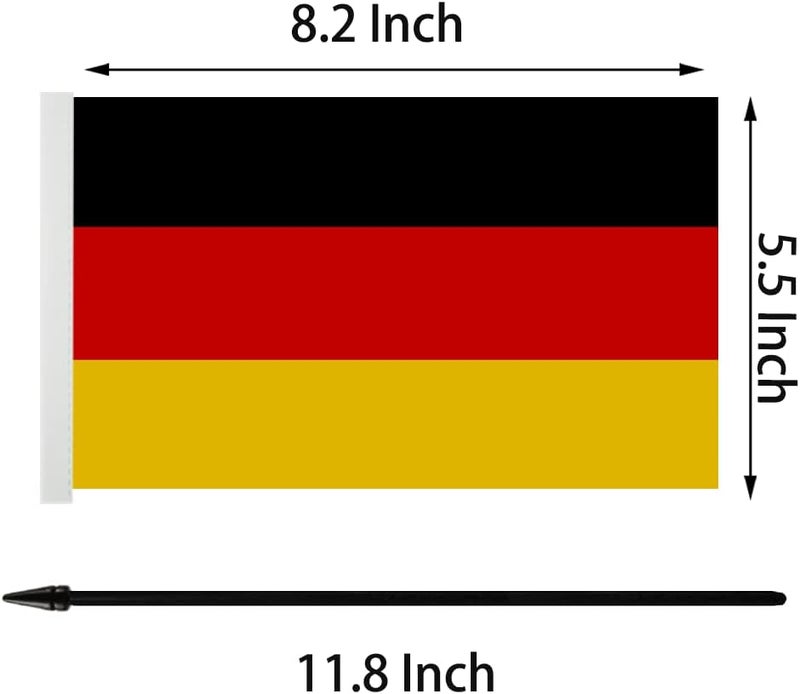Zigvert US American & Germany Friendship Table Flag, German USA Desk Flag, German Flags For Room Display,American & German Twin Desk Flag Set-Miniature American & German Combination Flag - Image 5
